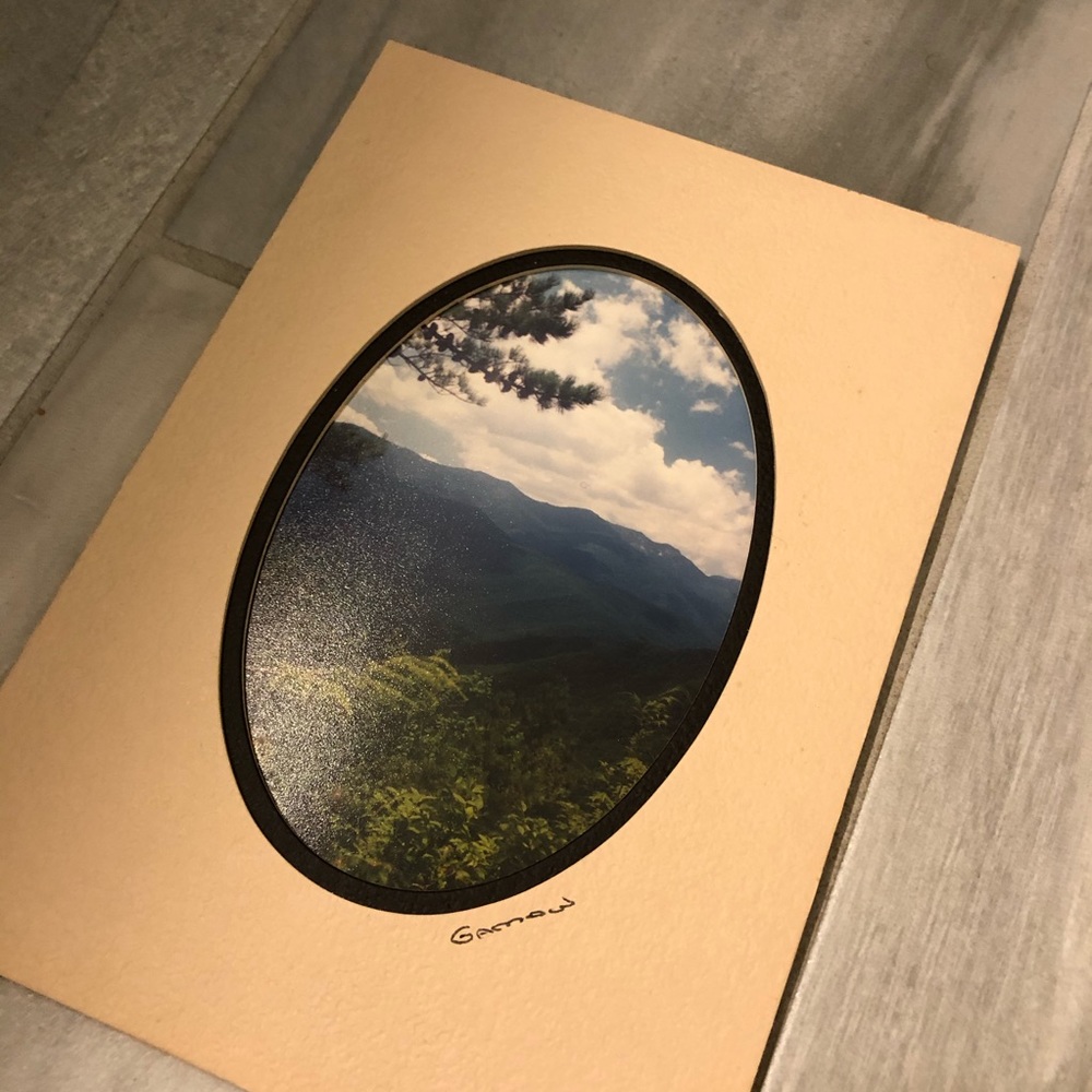 VTG Gamow signed photograph - mountains
